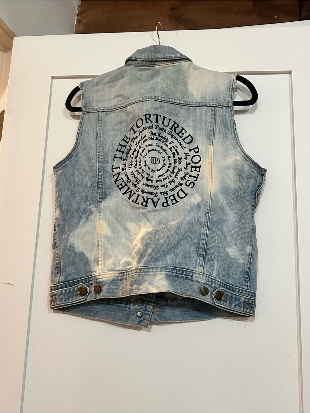 Taylor Swift Tortured Poets Department Women’s large denim vest